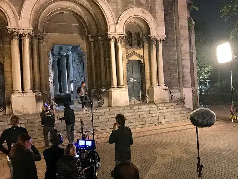 Tournage de la série "Skam" à l'église Notre-Dame-du-Rosaire - Octobre 2018