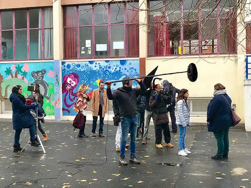 Tournage du téléfilm "Biggie, la faim de vivre" au centre de loisirs Ampère - Novembre 2018