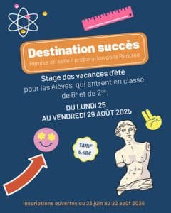 Stage d'été Destination Succès