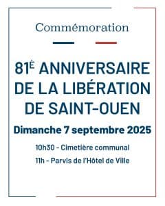 Affiche commémoration Libération Saint-Ouen