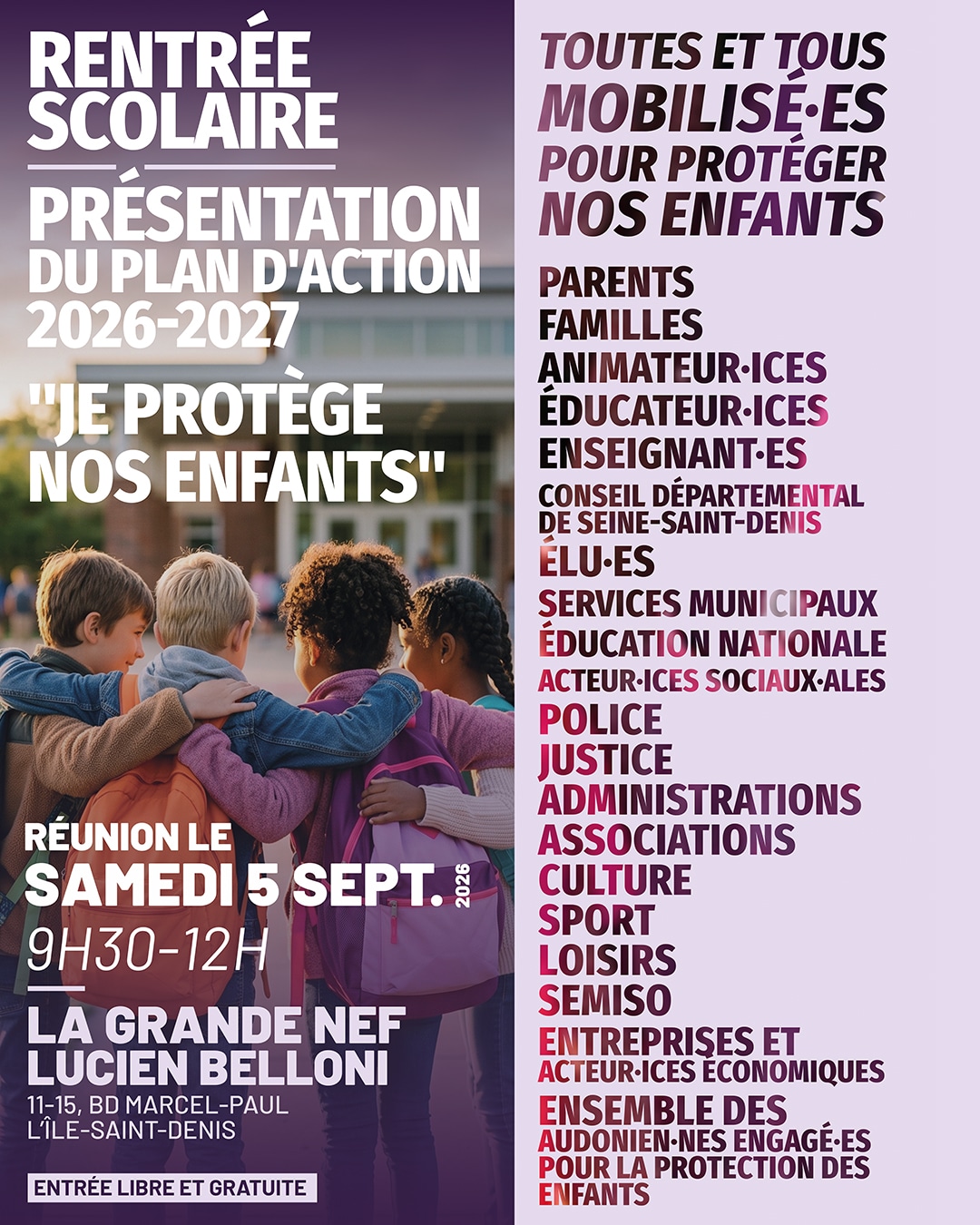 Présentation du plan d’action 2026-2027 « Je protège nos enfants »